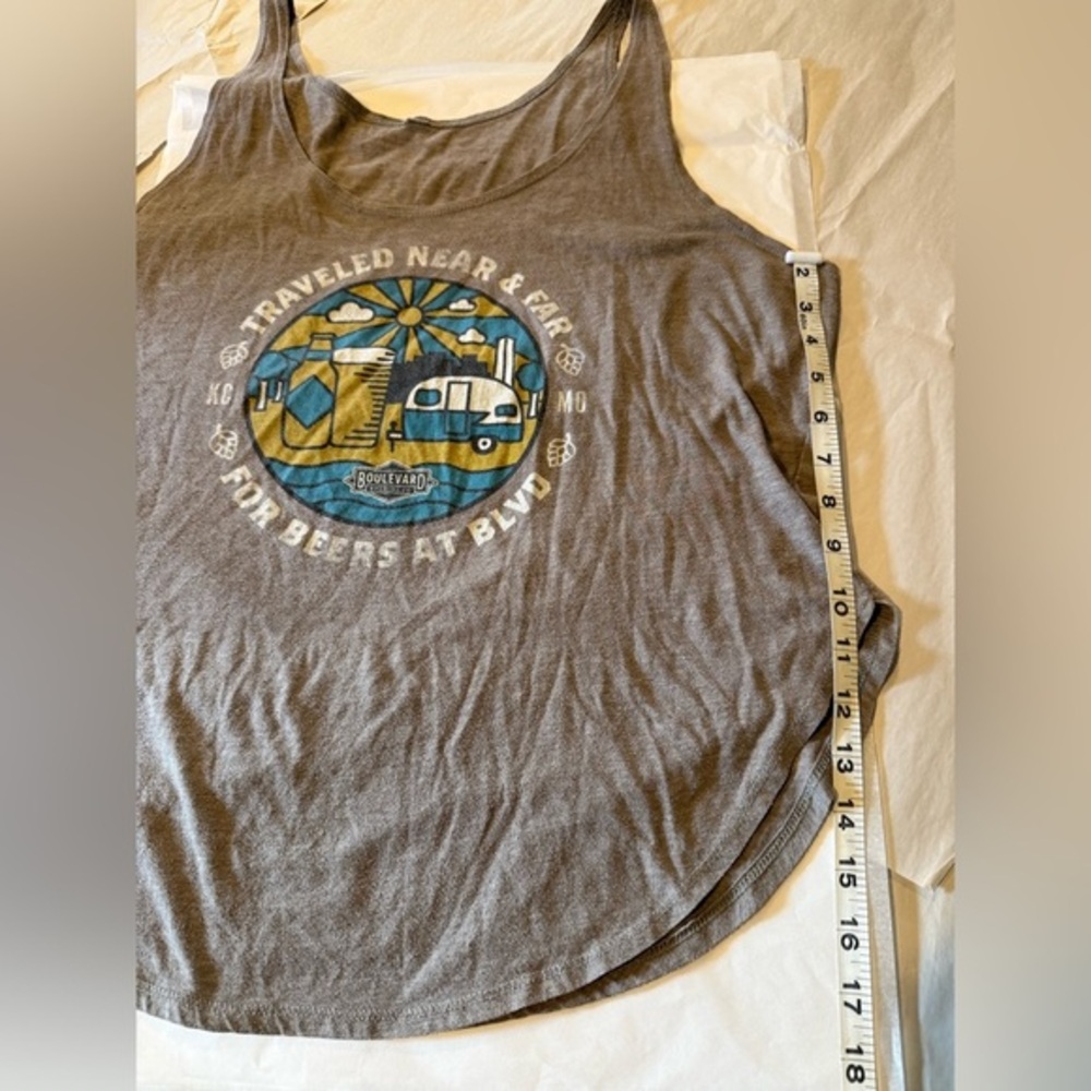 Women’s Boulevard Brewing Co. Tank Top – “Traveled Near & Far” Graphic | Size L - Picture 9 of 9